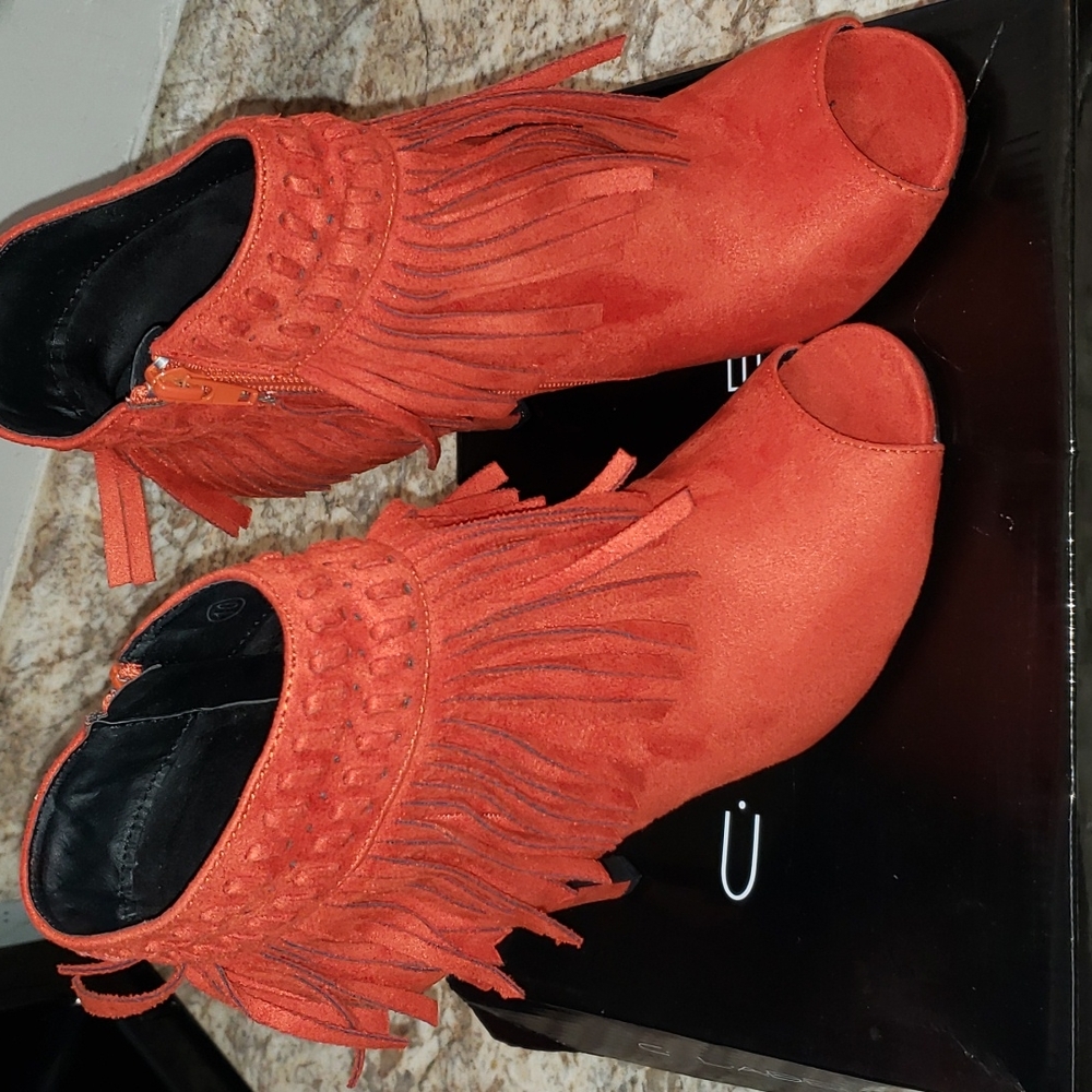 Women's size 10 peep toe booties